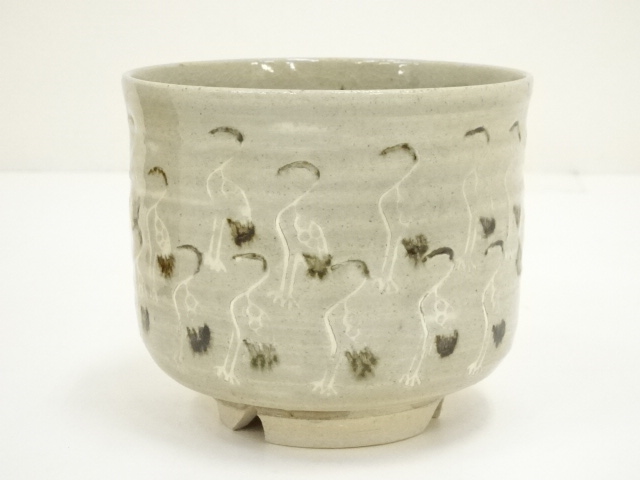 茶碗■赤膚山「尾西楽斎造」箆目 抹茶碗 共箱付き お茶道具 作家物 古美術■ 奈良絵 赤膚焼 抹茶茶碗 【香柏窯】 尾西楽斎 作家物 未使用自宅